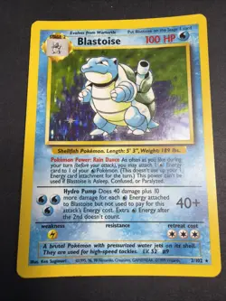 1999 Pokemon Base Set Blastoise Holo 2/102 - Vintage Rare - Unlimited - MP - Image 1