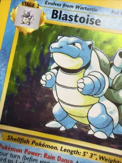 1999 Pokemon Base Set Blastoise Holo 2/102 - Vintage Rare - Unlimited - MP - Image 3