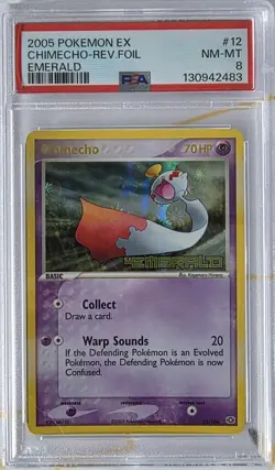 Pokemon EX Emerald Chimecho Reverse Holo 2005 #12/106 PSA 8 - Image 1