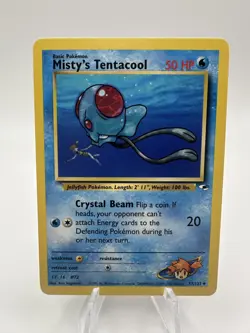 Misty's Tentacool 57/132 Gym Heroes Unlimited Uncommon Pokemon TCG Ken Sugimori - Image 1