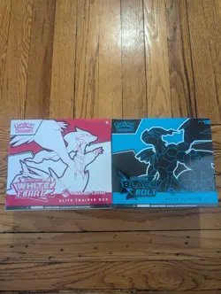 Pokemon Center Black Bolt & White Flare Elite Trainer Box ETB Set of 2 FREE SHIP - Image 1