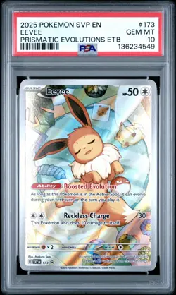 PSA 10 GEM MINT Eevee 173/SVP Black Star PROMO Prismatic Evolutions ETB Pokemon - Image 1