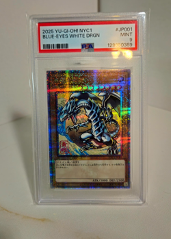 Yu-Gi-Oh! Blue-Eyes White Dragon PSA 9 - NYC1-JP001 Ukiyo-E Stamp Promo (JP) - Image 1
