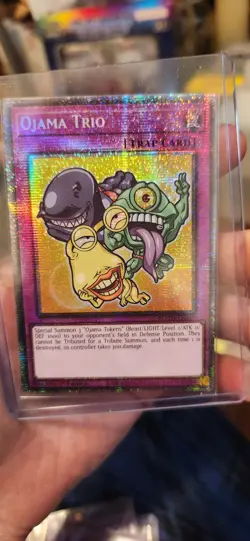 Yu-Gi-Oh Ojama Trio Starlight Rare 1st Edition BLMM-EN010. PACK FRESH - Image 1