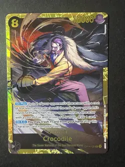 One Piece Crocodile OP14-120 SEC Gold Foil The Azure Sea’s Seven - Image 1