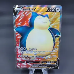 Pokemon Card TCG Snorlax V Full Art 197/202 Holo Sword & Shield Base Set Holo NM - Image 1