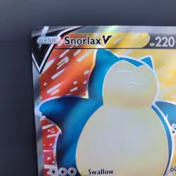 Pokemon Card TCG Snorlax V Full Art 197/202 Holo Sword & Shield Base Set Holo NM - Image 4