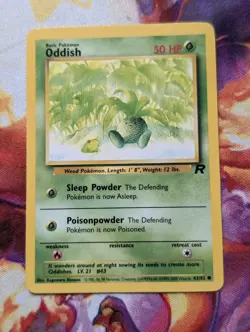 Oddish 63/82 Team Rocket Set - Common - LP - Pokemon TCG Card WOTC - Image 1