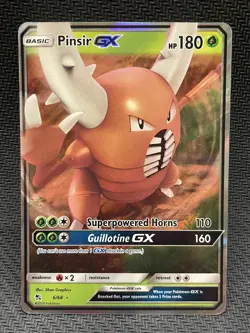 Pokemon Pinsir GX TCG Holo Card 6/68 Ultra Rare Hidden Fates - Image 1
