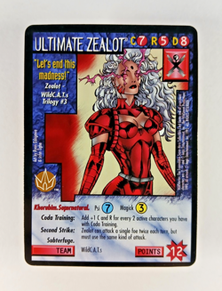 Ultimate Zealot - Wildstorms CCG card (1995) WSCCG Limited UR WildCATs Character - Image 1
