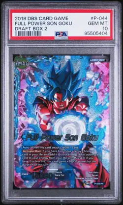 PSA 10 GEM MINT Full Power Son Goku P-044 Dragon Ball Super Card Draft Box 2 - Image 1