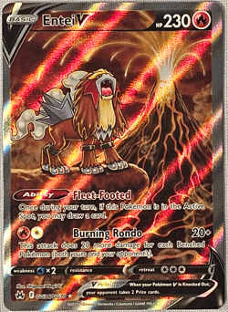 Pokemon Card - Entei V GG36/GG70 Crown Zenith: Galarian Gallery Holo - Image 1