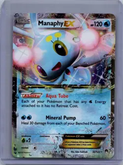 Manaphy EX 32/122 - Pokemon TCG Breakpoint XY Ultra Rare Card LP - Image 1