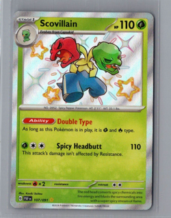 Scovillain 107/091 - Pokemon TCG Paldean Fates Shiny Rare Card NM - Image 1