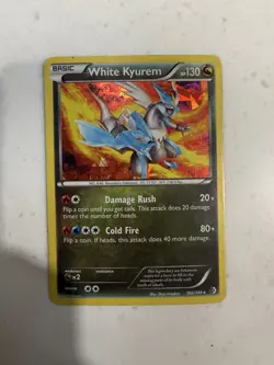 White Kyurem 102/149 Boundaries Crossed Cracked Ice Holo Rare Pokemon Card - Image 1
