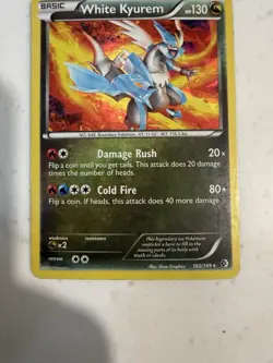 White Kyurem 102/149 Boundaries Crossed Cracked Ice Holo Rare Pokemon Card - Image 3