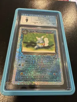 Pokemon TCG Legendary Collection Dark Wartortle Reverse Holo Card #39 CGC 9 MT - Image 2