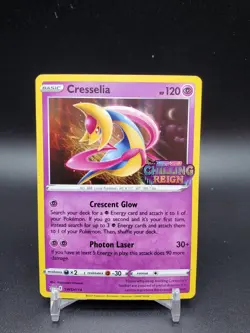 Cresselia SWSH114 Black Star Prerelease Promo Chilling Reign NM Pokemon Card - Image 1