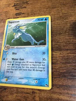 Pokemon TCG Vaporeon 6/17 Pop Series Promos, Holo Rare Card - Image 2