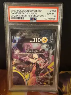 2023 Pokemon Morpeko V-Union SWSH288 SWSH: Sword & Shield Promo Cards Holo PSA 8 - Image 1