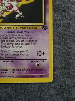 Pokemon Cards: 1st Edition Jungle Rare: Mr. Mime 22/64 - Image 4