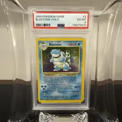 Blastoise 2/102 HOLO Pokemon Base Set Holo Rare Pokemon Card PSA 6 EX-MT - Image 1
