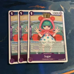 Sugar OP10-065 X3 Playset R Royal Blood - ONE PIECE Card Game NM - Image 1