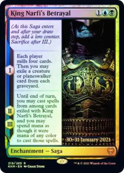 1x King Narfi's Betrayal - Foil - Prerelease Promo Light Play MTG Magic - Kid Ic - Image 1