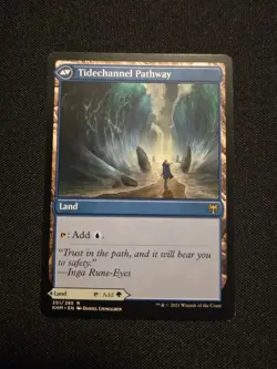 MTG - Barkchannel Pathway / Tidechannel - Kaldheim - Near Mint Rare 251 Non Foil - Image 2