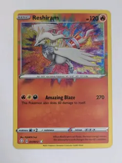 Reshiram 017/072 Shining Fates Holo Amazing Rare Pokemon TCG NM - Image 1