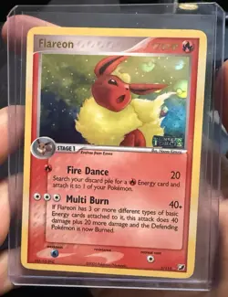 Pokemon TCG Flareon Reverse Holo Unseen Forces 5/115 LP/MP - Image 1