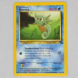Horsea 49/62 Fossil Regular Common Vintage Pokemon TCG WOTC English LP - Image 1