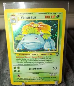1999 Pokemon Venusaur 18/130 MP-HP Cond. Base Set 2 Holo Rare Vintage - Image 1