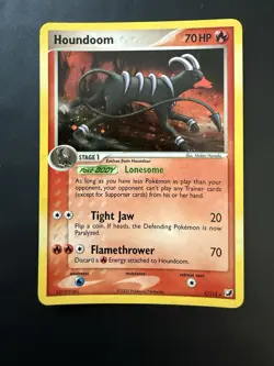 Pokemon TCG 2005 Unseen Forces Houndoom EX 7/115 Holo Rare - Minty! - Image 1