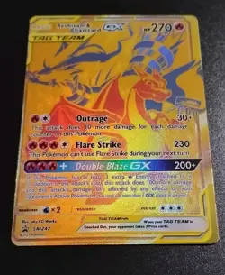 Reshiram & Charizard GX SM247 (TAG TEAM) Holo Pokemon TCG - Near Mint - Image 3