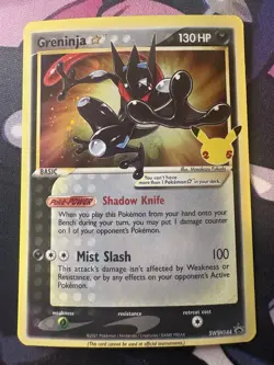 Greninja Gold Star SWSH144 Celebrations Stamp English Pokemon NM - Image 1