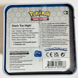 Pokemon 2022 Stacking Collector Tin 3 Booster Packs New Sealed - Image 5