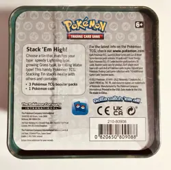 Pokemon TCG - 2022 Grass Stacking Tin - Sealed-*Slight dent On One Side - Image 5