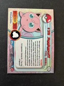 Pokemon Topps Series 1 Blue Logo Holo #39 Jigglypuff - Image 2
