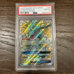 Pokemon TCG Rayquaza GX 160/168 Full Art Ultra Rare Celestial Storm PSA 10 - Image 1