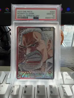 PRE-ERRATA 2023 ONE PIECE OP02-PARAMOUNT WAR #002 MONKEY D. GARP ALTERNATE ART - Image 3