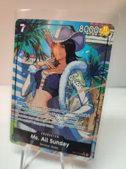 Ms. All Sunday (Alternate Art) OP14-084 The Azure Sea's Seven Foil One Piece TCG - Image 1