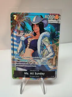 Ms. All Sunday (Alternate Art) OP14-084 The Azure Sea's Seven Foil One Piece TCG - Image 2