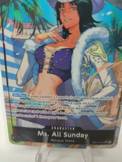 Ms. All Sunday (Alternate Art) OP14-084 The Azure Sea's Seven Foil One Piece TCG - Image 3