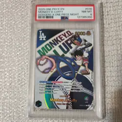 PSA 8 One Piece Promos Dodgers Night #010 Monkey D. Luffy - Image 1