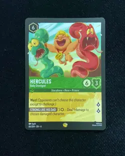 2023 Disney Lorcana TCG English 86/204 EN 6 Hercules Baby Demigod VN28 - Image 1