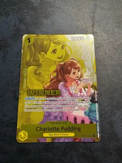 OP03-112 Charlotte Pudding Alt Art Winner Promo One Piece Card Game TCG - Image 1