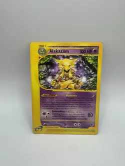 2002 Pokemon E-Card - Expedition Alakazam Stage 2/Rare #33 Light Play - Image 1