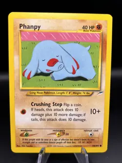 PHANPY - 2000 Pokemon TCG 76/105 Neo Destiny Common Card - NM+ - Image 1
