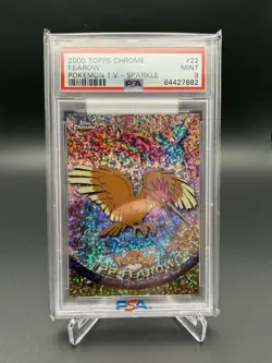 PSA 9 MINT SPARKLE Fearow #22 (Topps Chrome Series 1) Holo Pokemon Card - Image 1